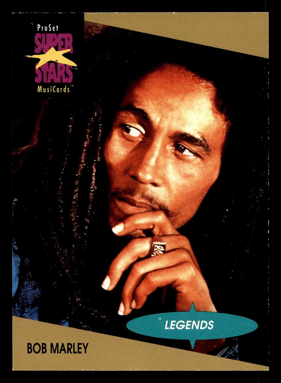 1991 Pro Set SuperStars MusiCards #16 Bob Marley Card